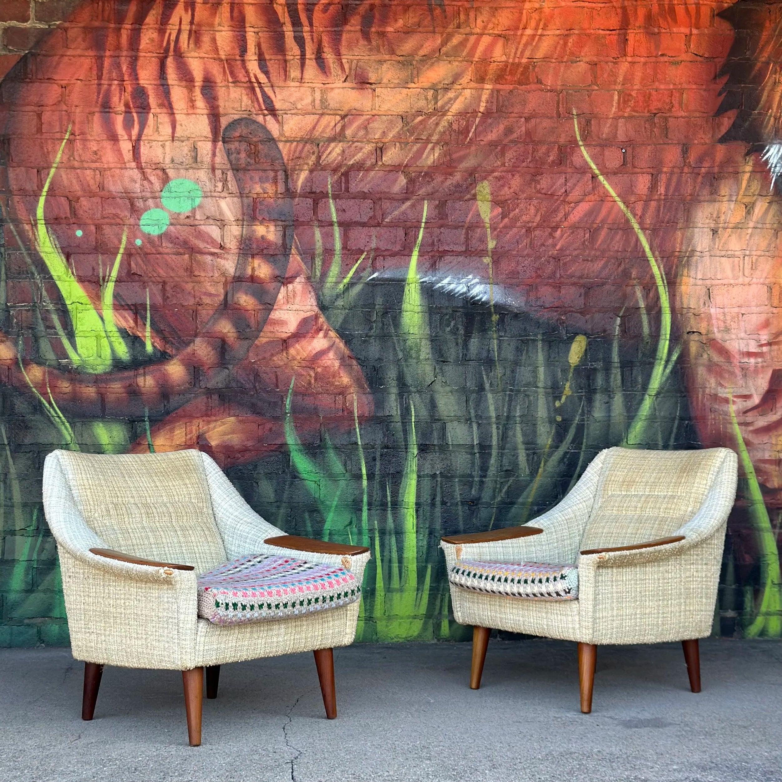 Pair of Mid Century Danish Modern Lounge Chairs