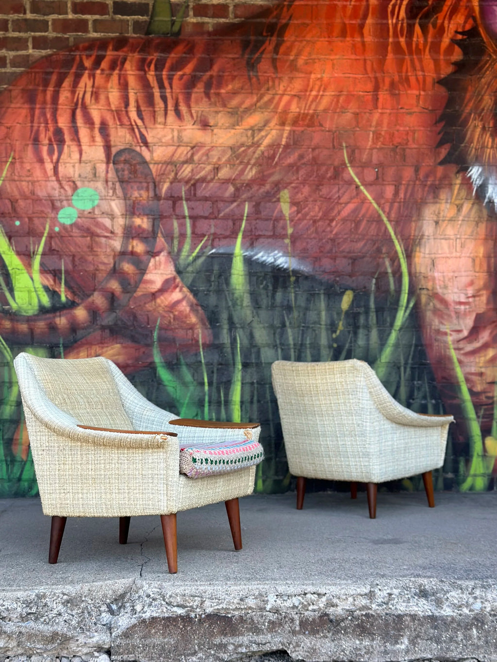 Pair of Mid Century Danish Modern Lounge Chairs