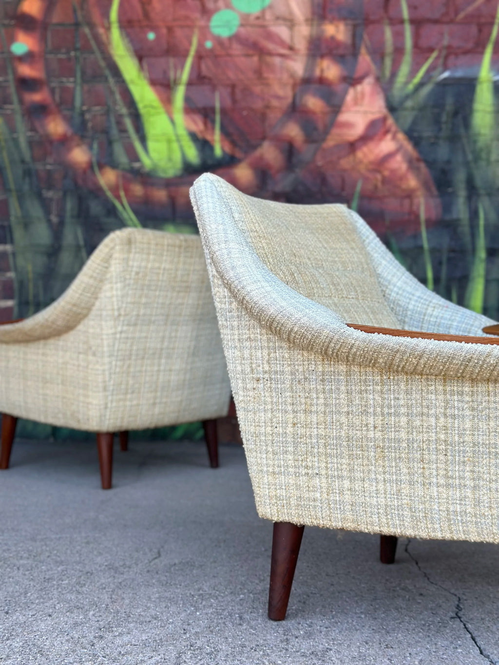 Pair of Mid Century Danish Modern Lounge Chairs