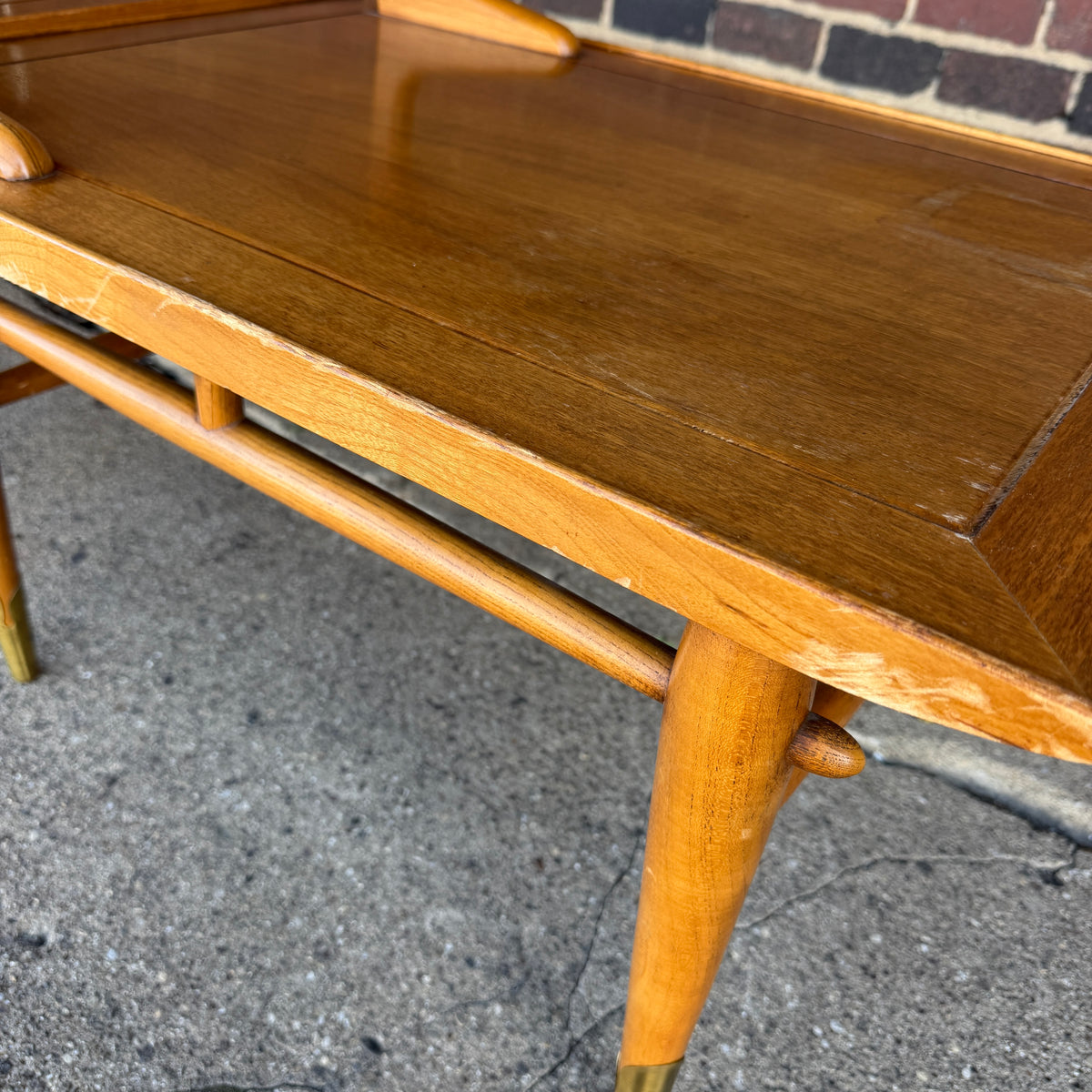 Pair of Copenhagan Two Tier Walnut End Tables by Lane Furniture