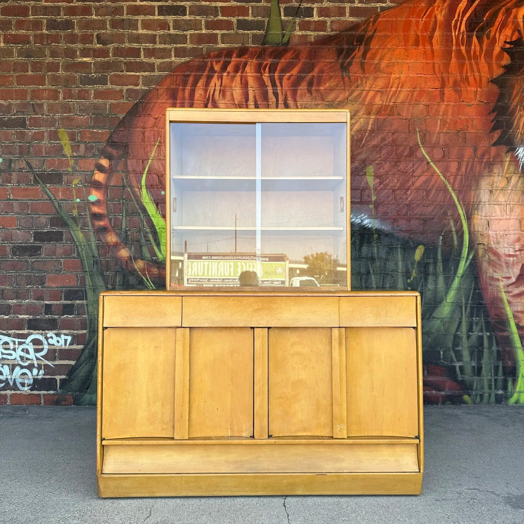 Heywood-Wakefield M196 Wheat Sideboard Hutch Midcentury Modern