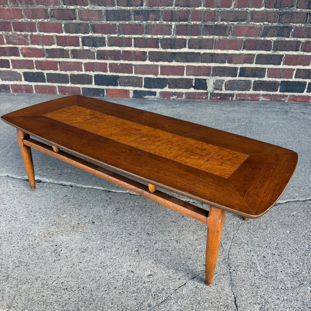 Lane Walnut and Burl Coffee Table