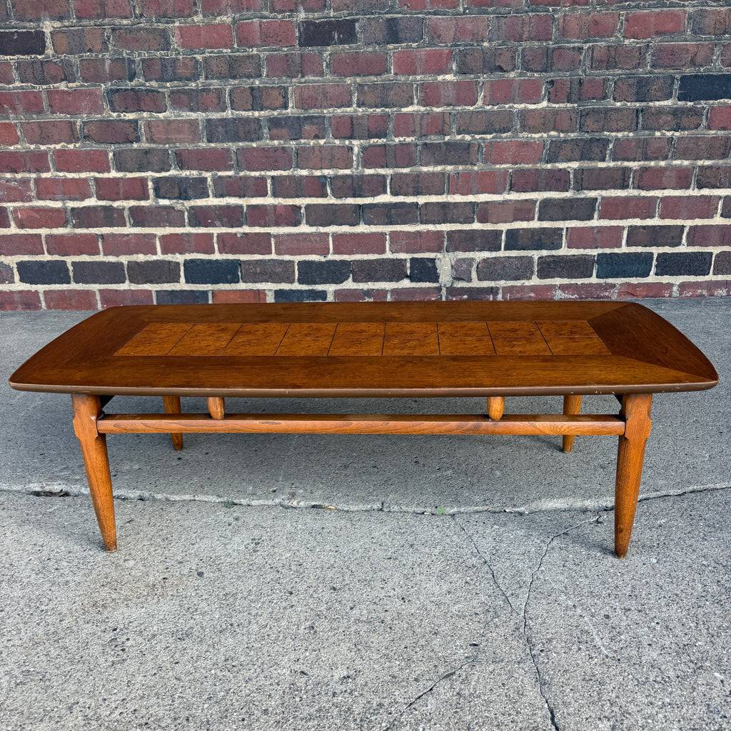 Lane Walnut and Burl Coffee Table