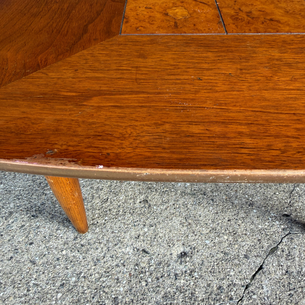 Lane Walnut and Burl Coffee Table