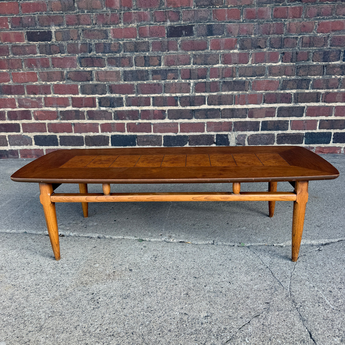 Lane Walnut and Burl Coffee Table
