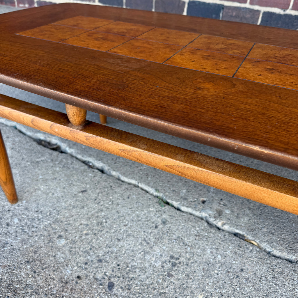 Lane Walnut and Burl Coffee Table