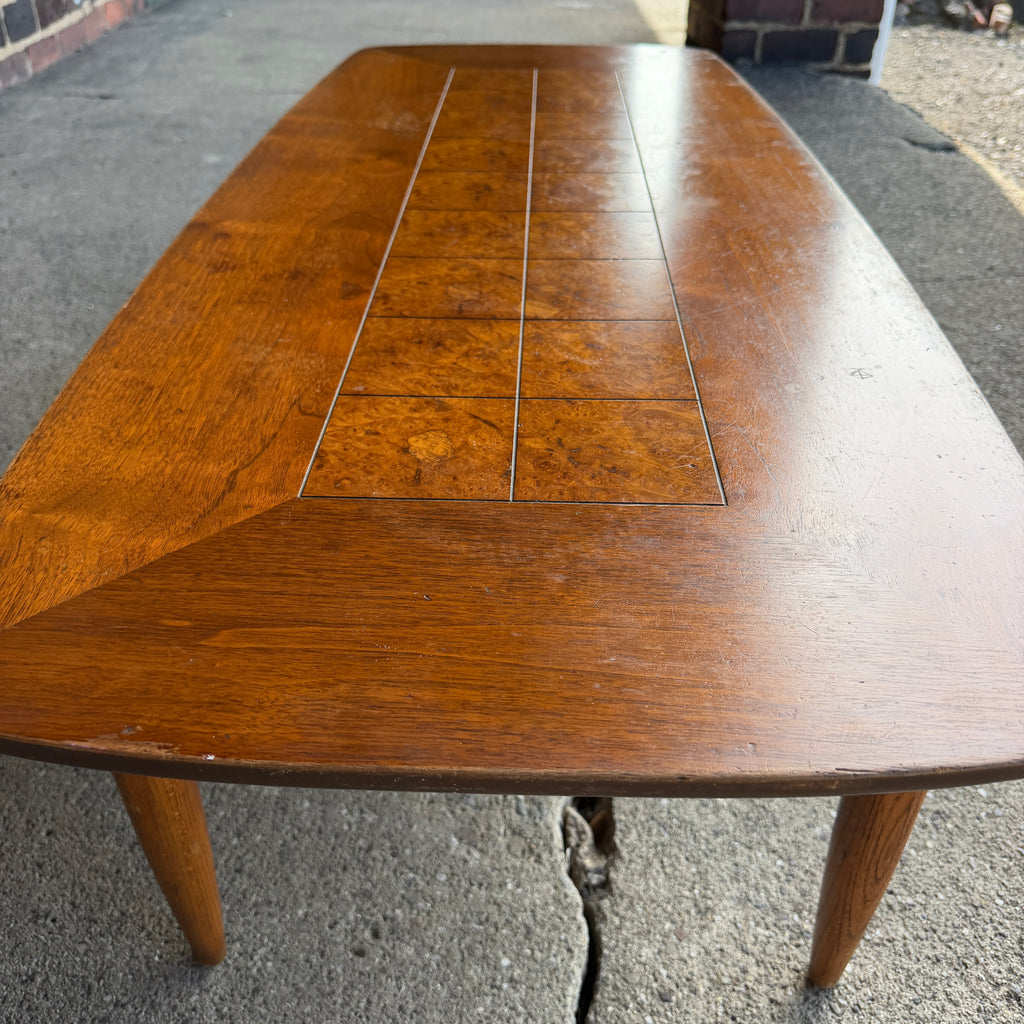 Lane Walnut and Burl Coffee Table
