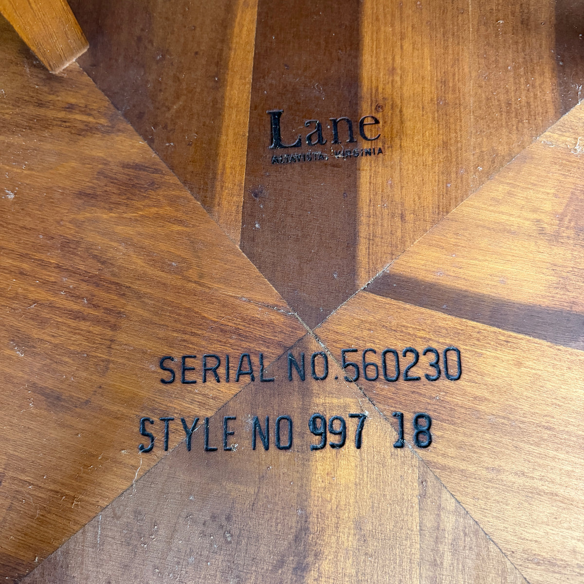 Pair of Lane Rhythm Round Walnut Side Tables Mid-Century Modern