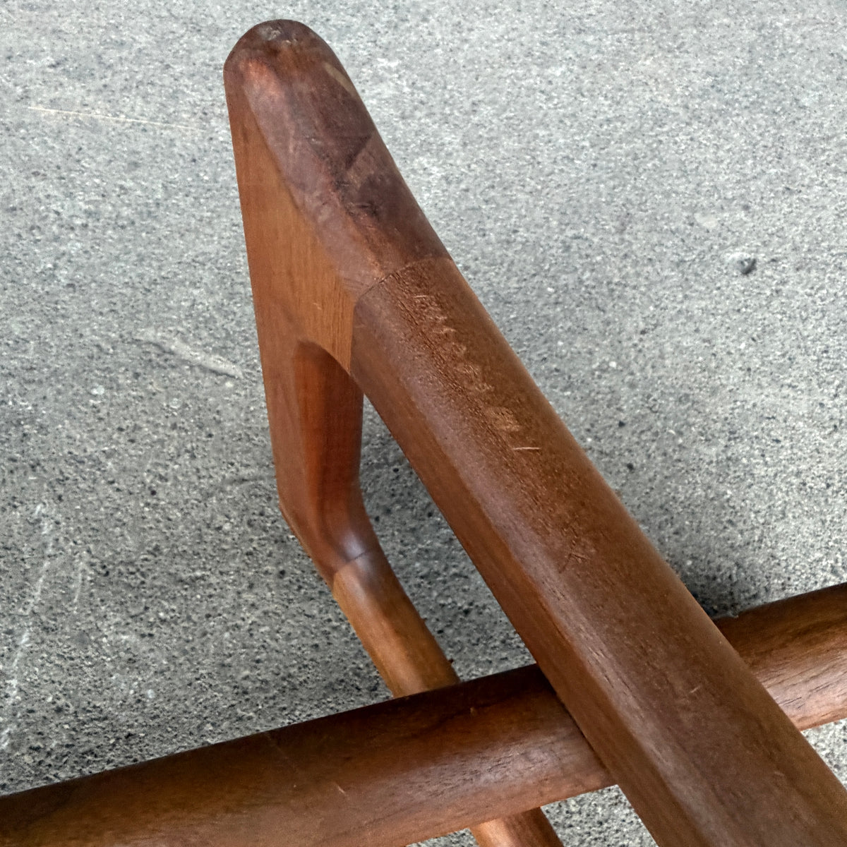 Adrian Pearsall for Craft Associates Curved Coffee Table Glass and Walnut