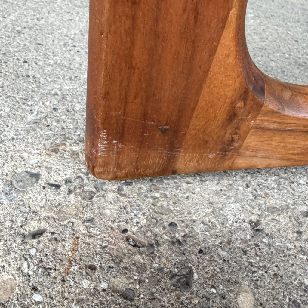 Adrian Pearsall for Craft Associates Curved Coffee Table Glass and Walnut
