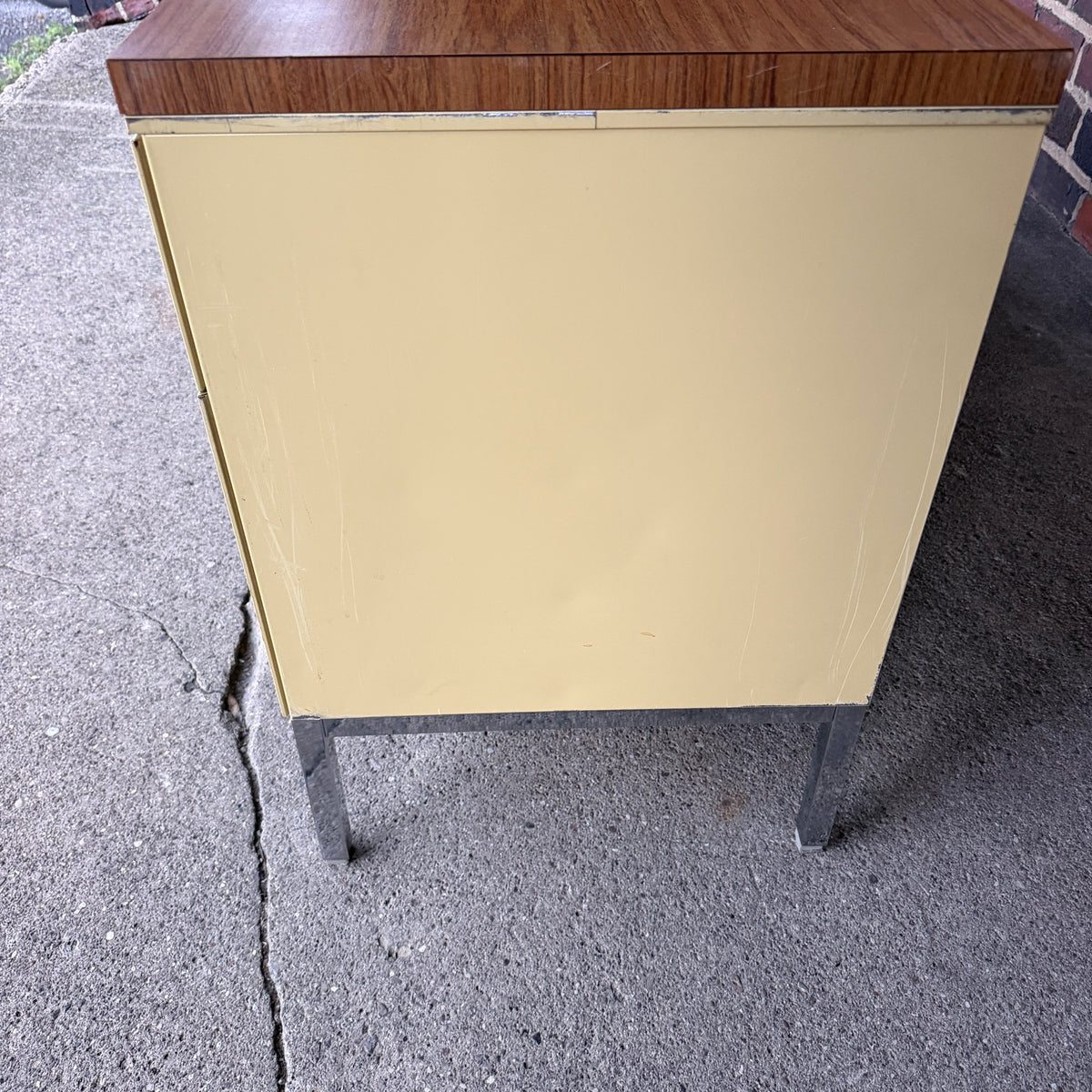 Steelcase Mid Century Modern 4 Drawer Tanker Credenza With a Center Tambour Door