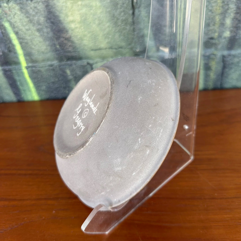 Waylande Gregory Art Deco Stone Gray and Gold Glazed Dish