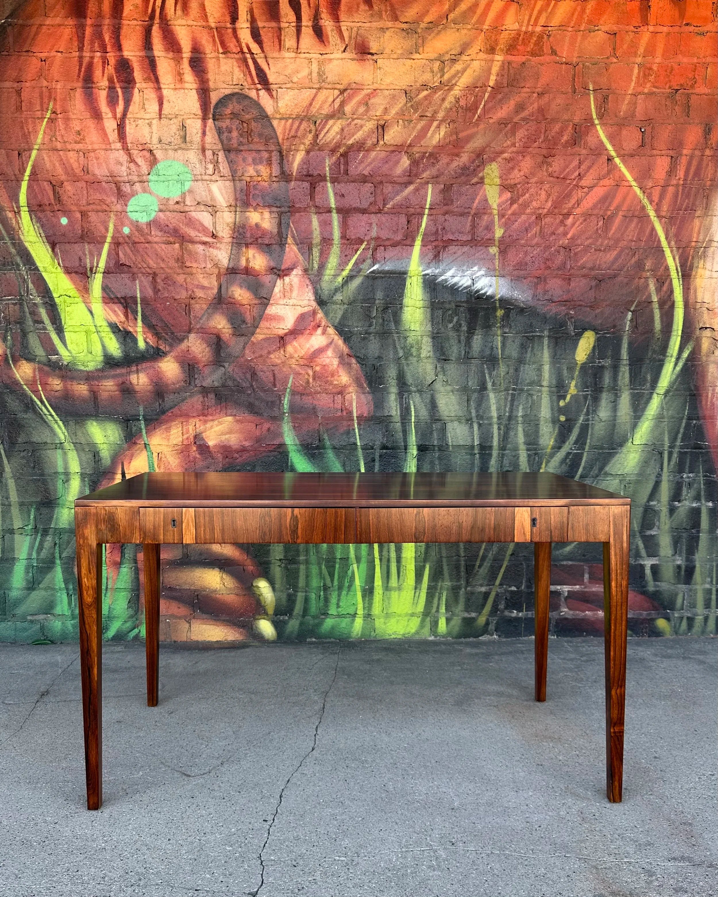 Riis Antonsen Danish Rosewood Desk Mid Century Modern