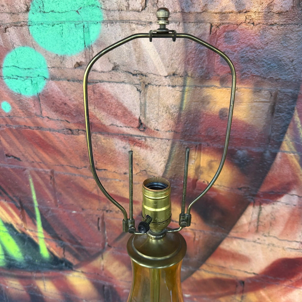 Wayne Husted for Blenko 5815 Jonquil Lemon Glass Table Lamp Mid-Century Modern