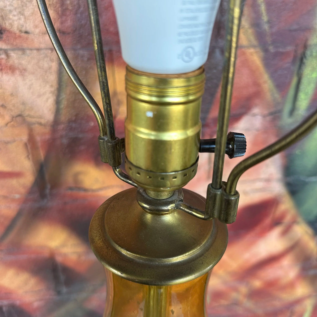 Wayne Husted for Blenko 5815 Jonquil Lemon Glass Table Lamp Mid-Century Modern