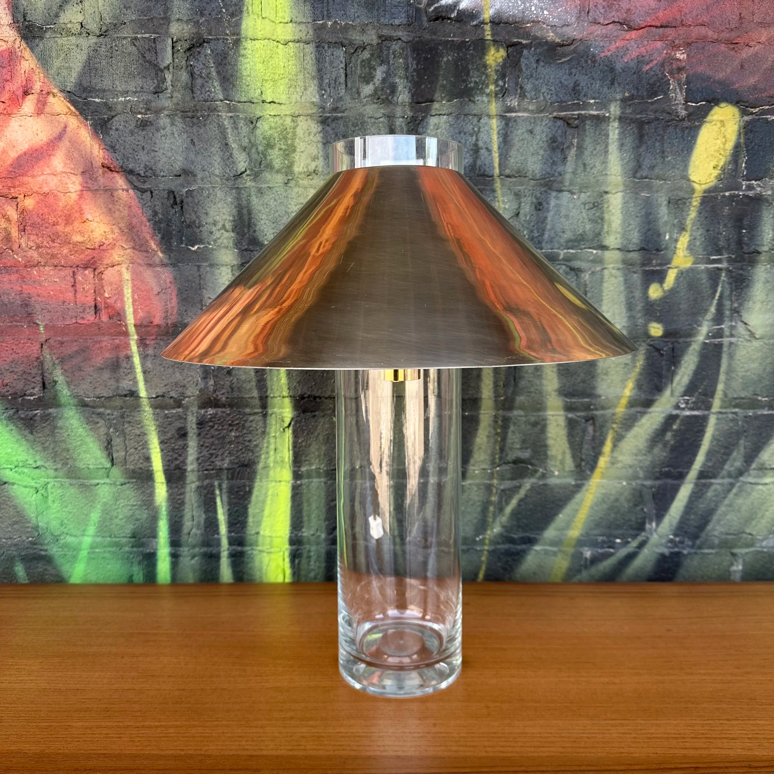 Paul Mayen for Habitat Glass and Metal Table Lamp