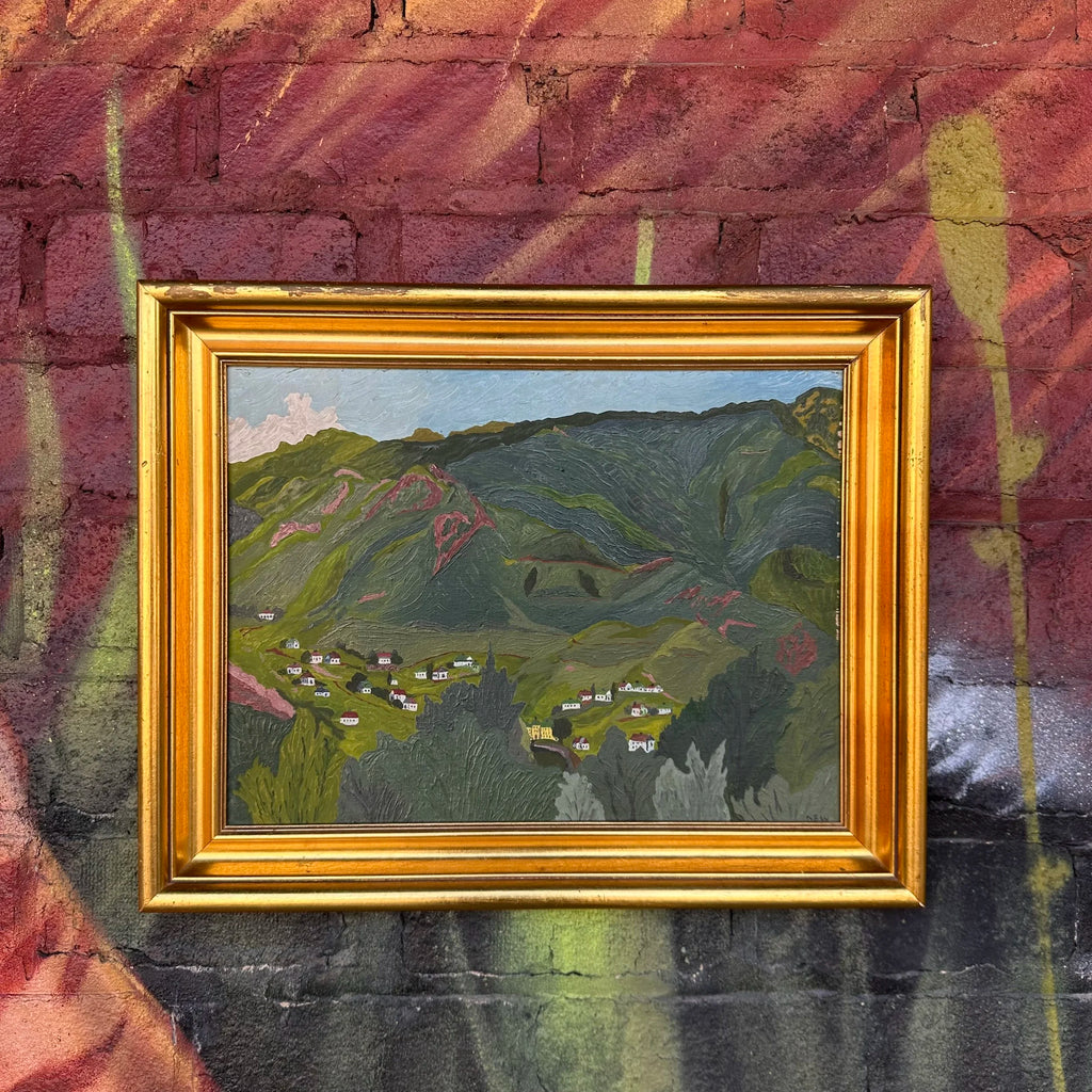 1950 Landscape Painting of Manitou Springs, Colorado by Dorothy F. Wetz