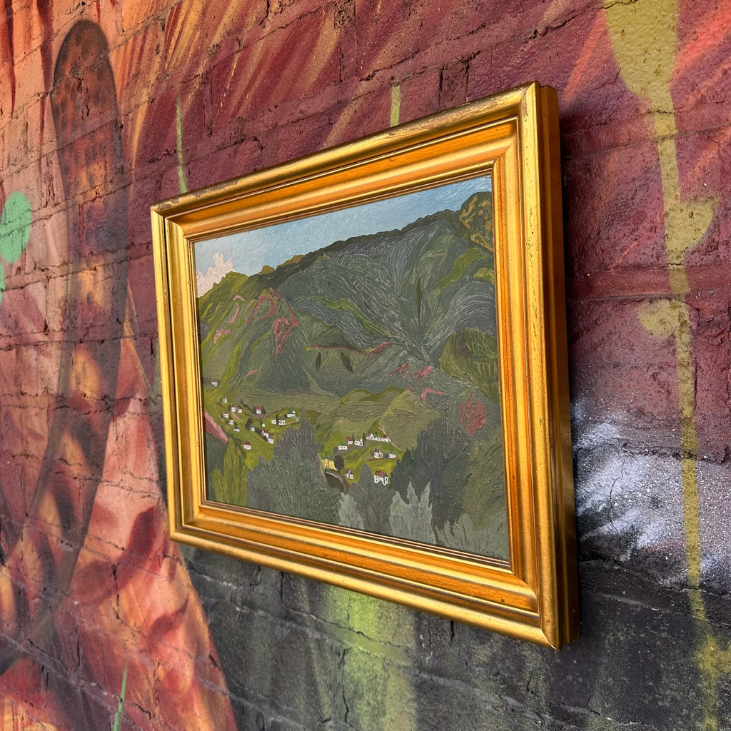 1950 Landscape Painting of Manitou Springs, Colorado by Dorothy F. Wetz