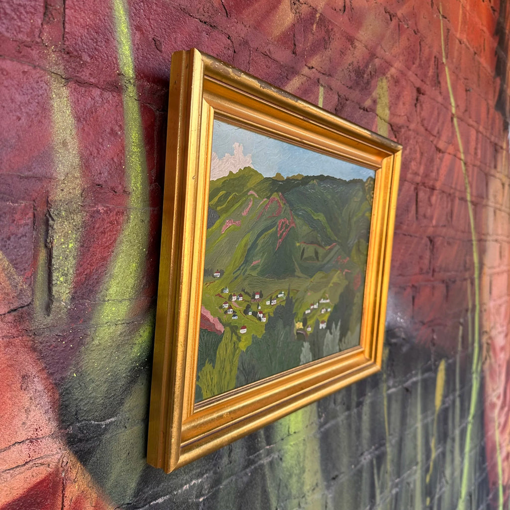 1950 Landscape Painting of Manitou Springs, Colorado by Dorothy F. Wetz
