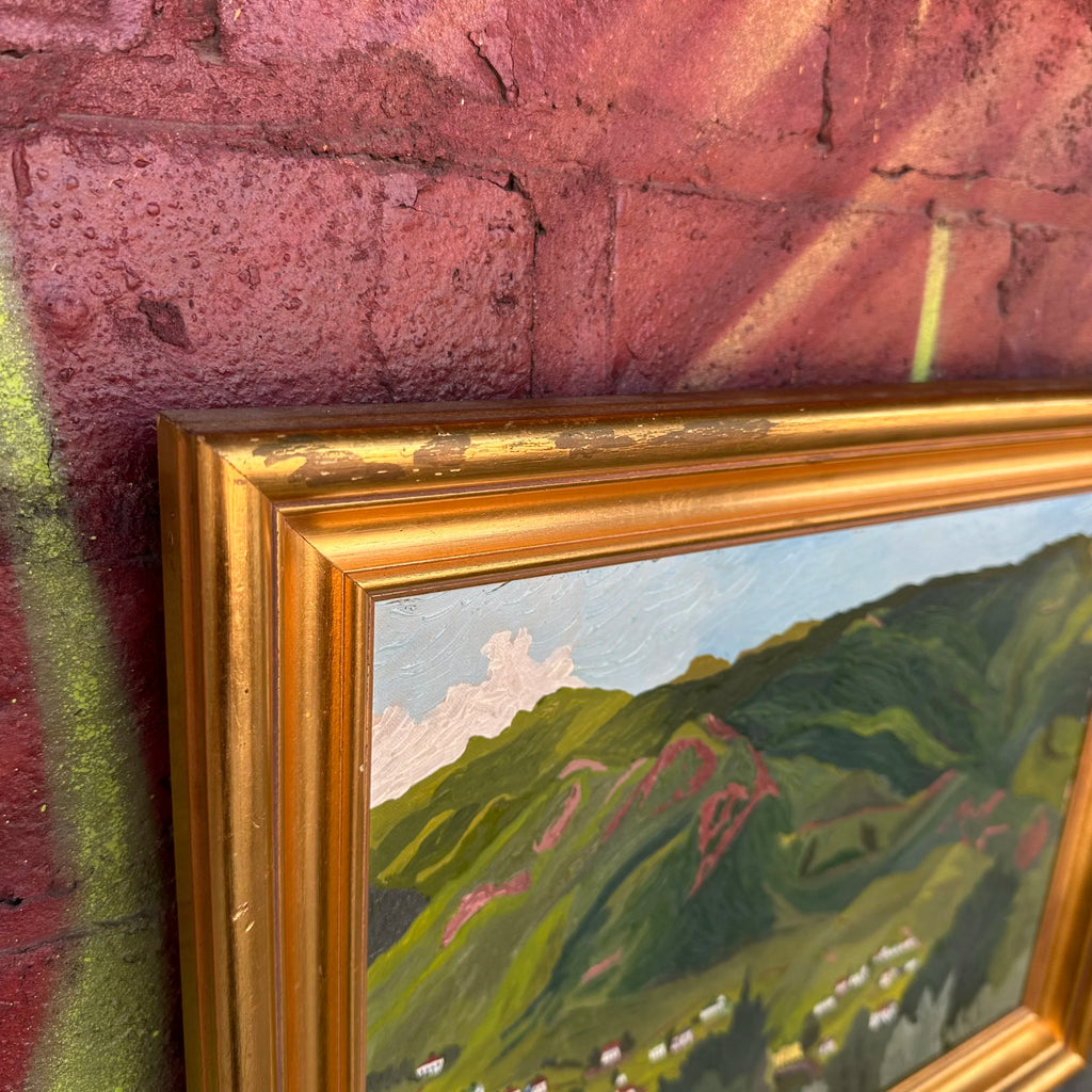 1950 Landscape Painting of Manitou Springs, Colorado by Dorothy F. Wetz