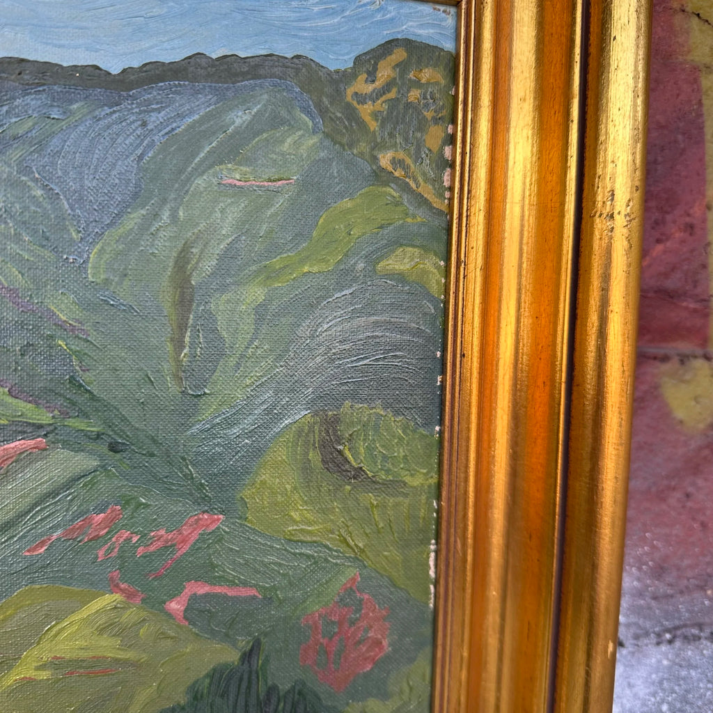 1950 Landscape Painting of Manitou Springs, Colorado by Dorothy F. Wetz