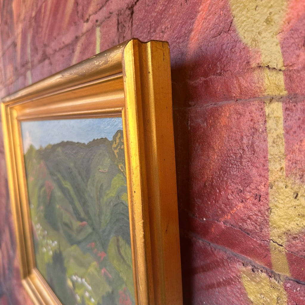 1950 Landscape Painting of Manitou Springs, Colorado by Dorothy F. Wetz