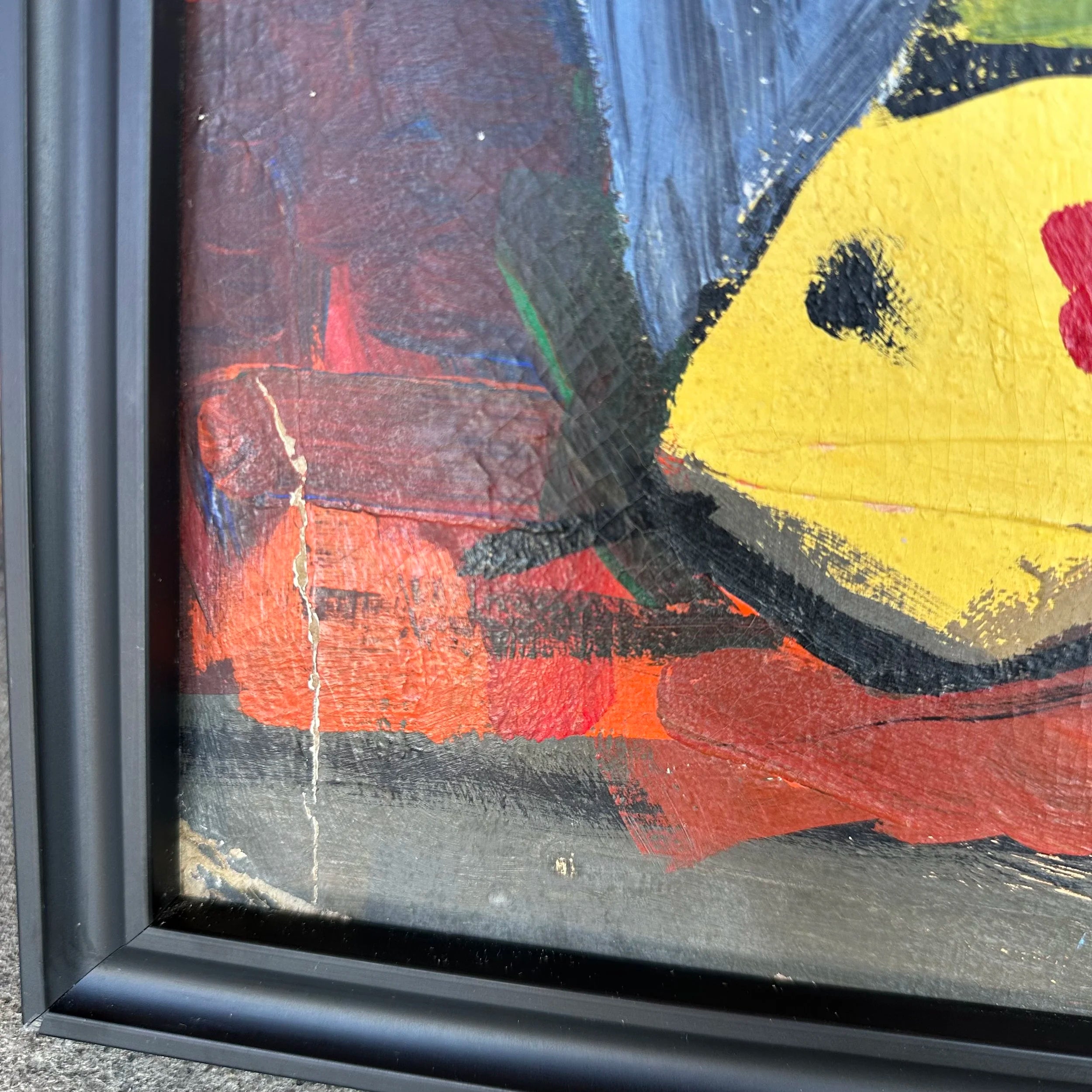 Framed Abstract Still Life Painting by “Getz”
