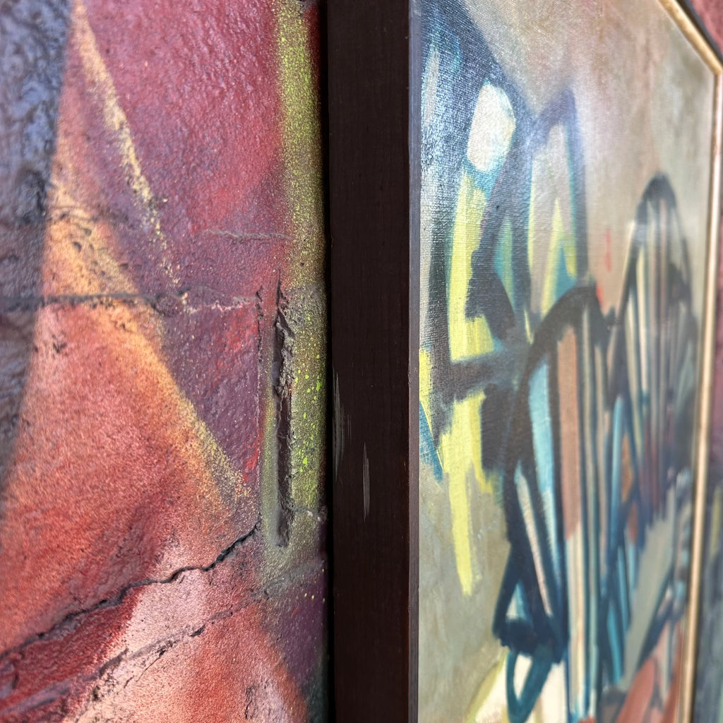 Mid 20th Century Framed Abstract Painting by Rolf P. Velmin