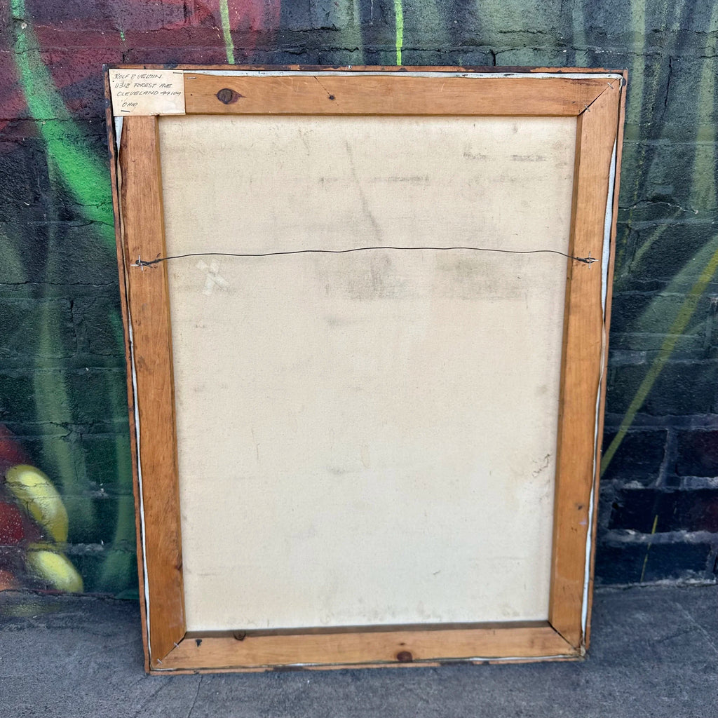 Mid 20th Century Framed Abstract Painting by Rolf P. Velmin