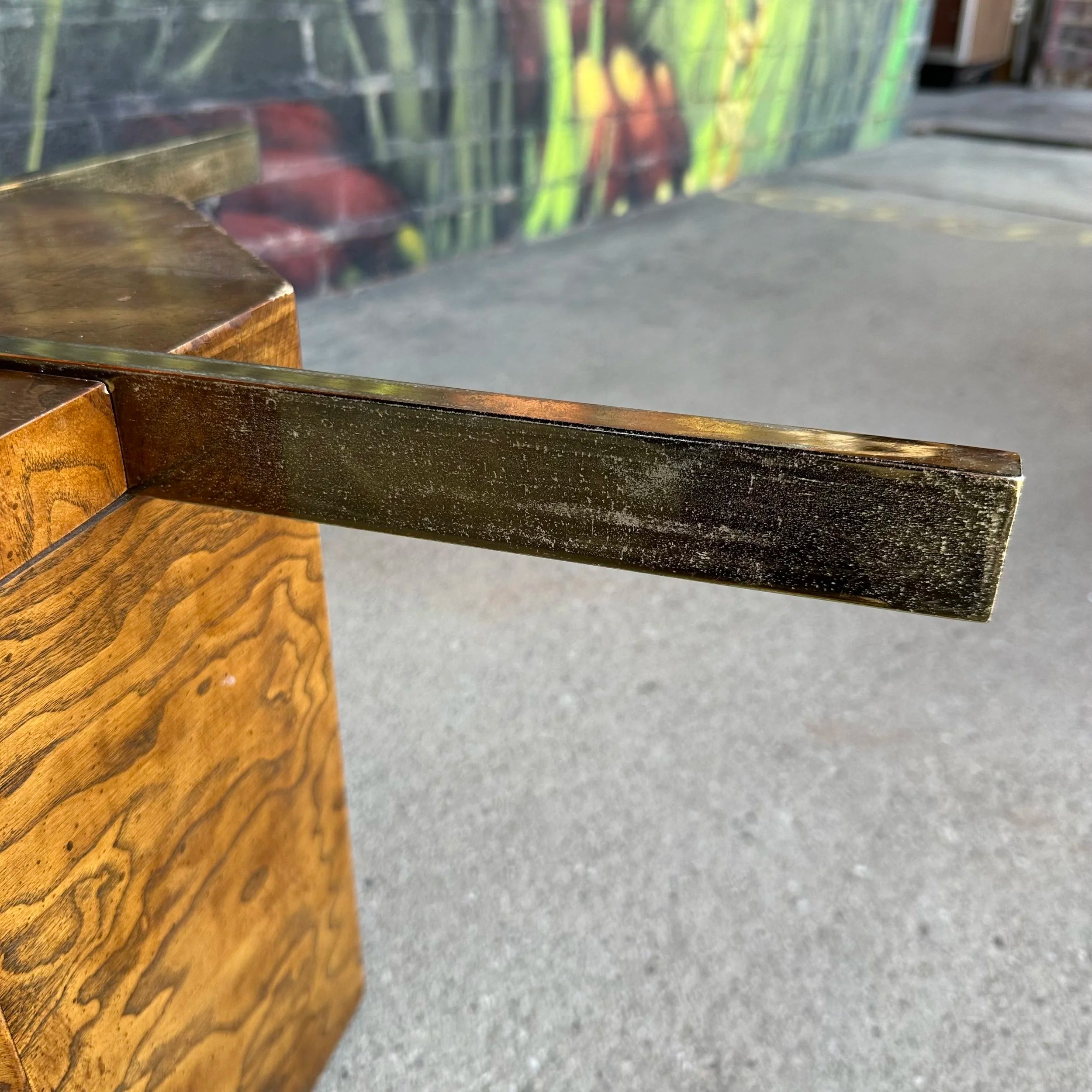 Lane Walnut Burl Octagonal Coffee Table Mid Century Modern