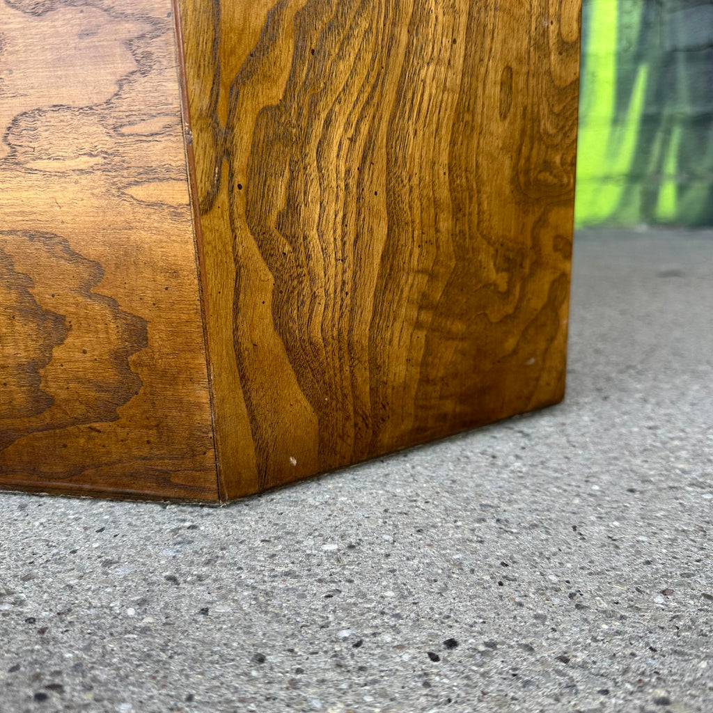 Lane Walnut Burl Octagonal Coffee Table Mid Century Modern