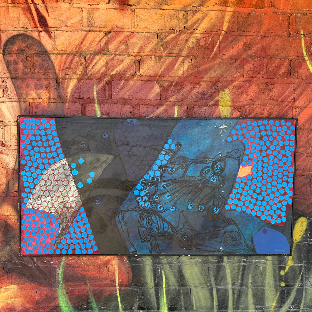 Mid 20th Century Framed Painting Titled “Thalo Formations” by H Norman Schnepf