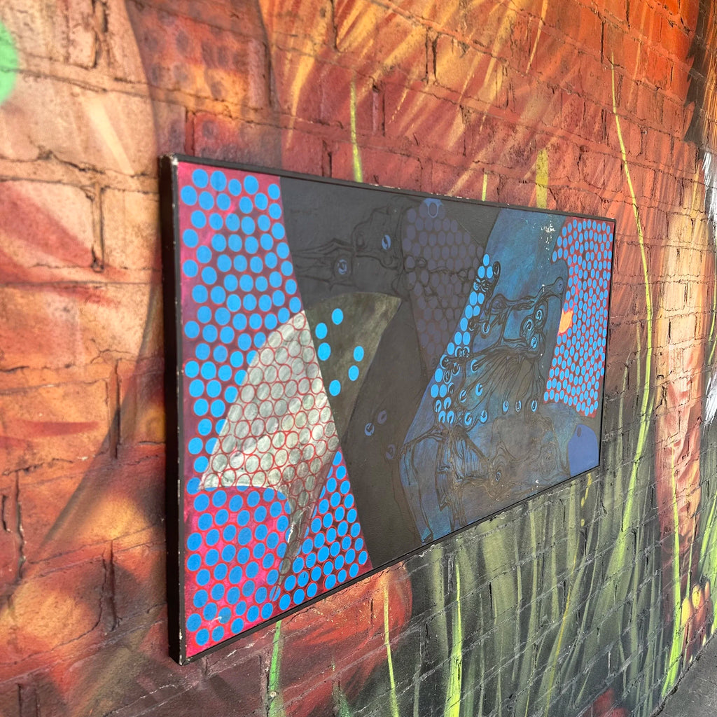 Mid 20th Century Framed Painting Titled “Thalo Formations” by H Norman Schnepf