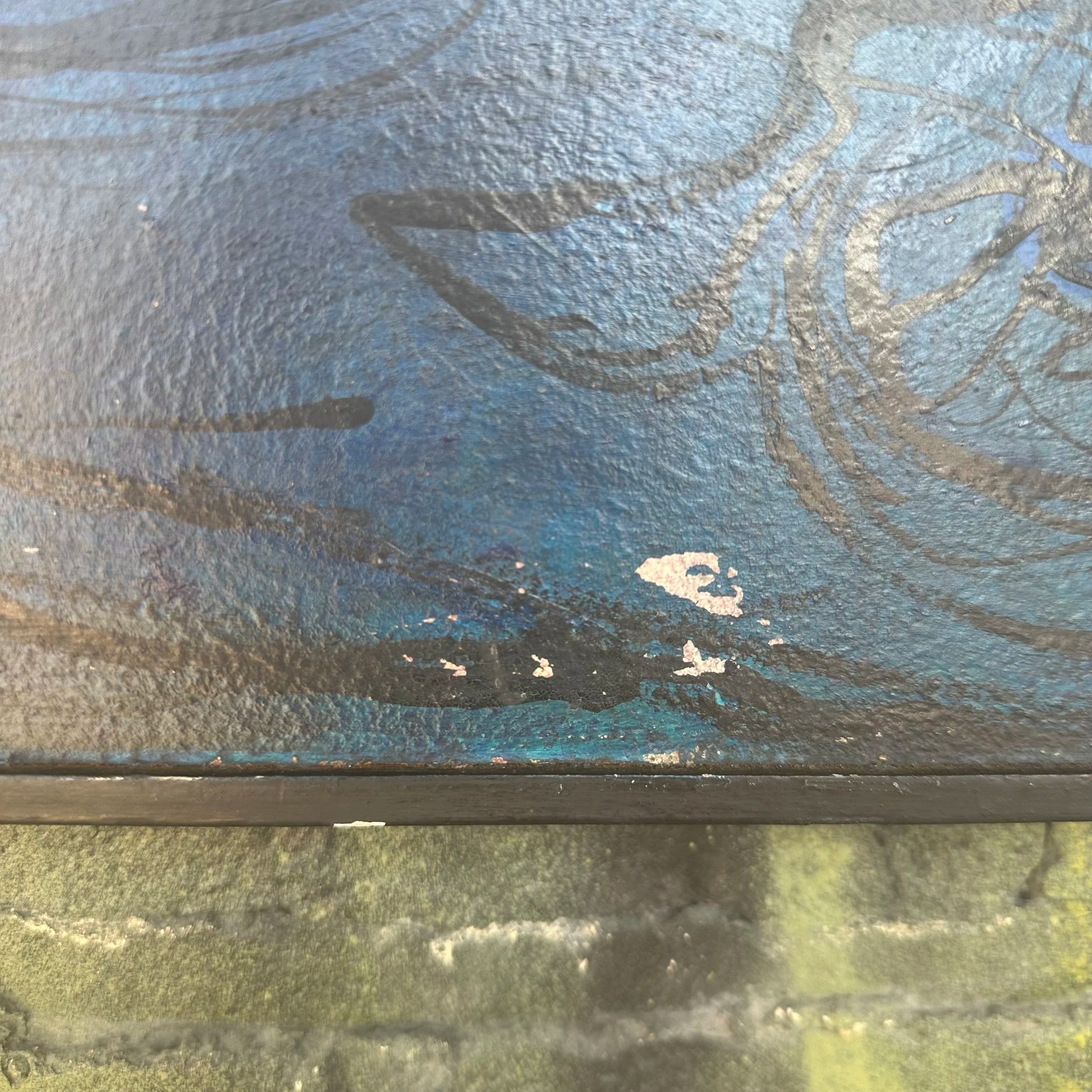 Mid 20th Century Framed Painting Titled “Thalo Formations” by H Norman Schnepf