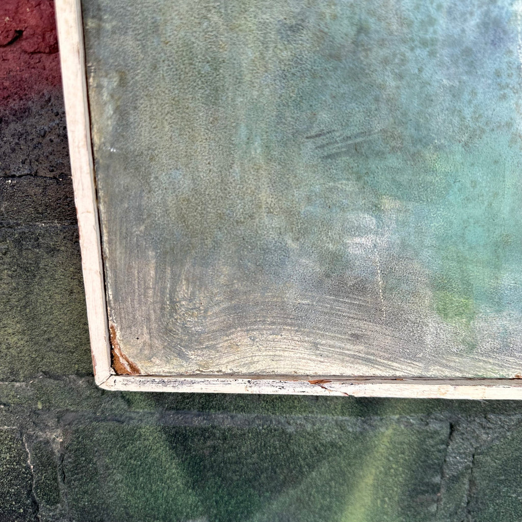 Mid 20th Century Framed Abstract Painting by H Norman Schnepf Titled “Emerging Solids I”