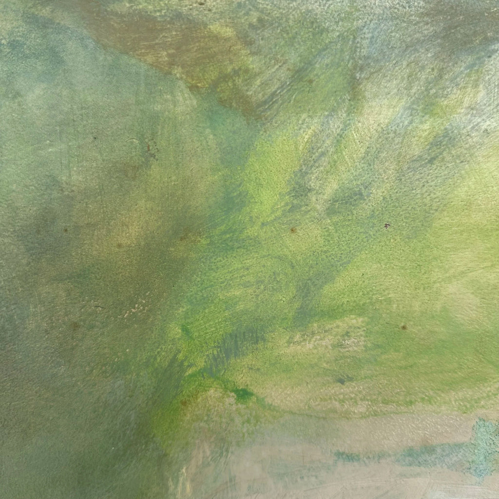 Mid 20th Century Framed Abstract Painting by H Norman Schnepf Titled “Emerging Solids I”