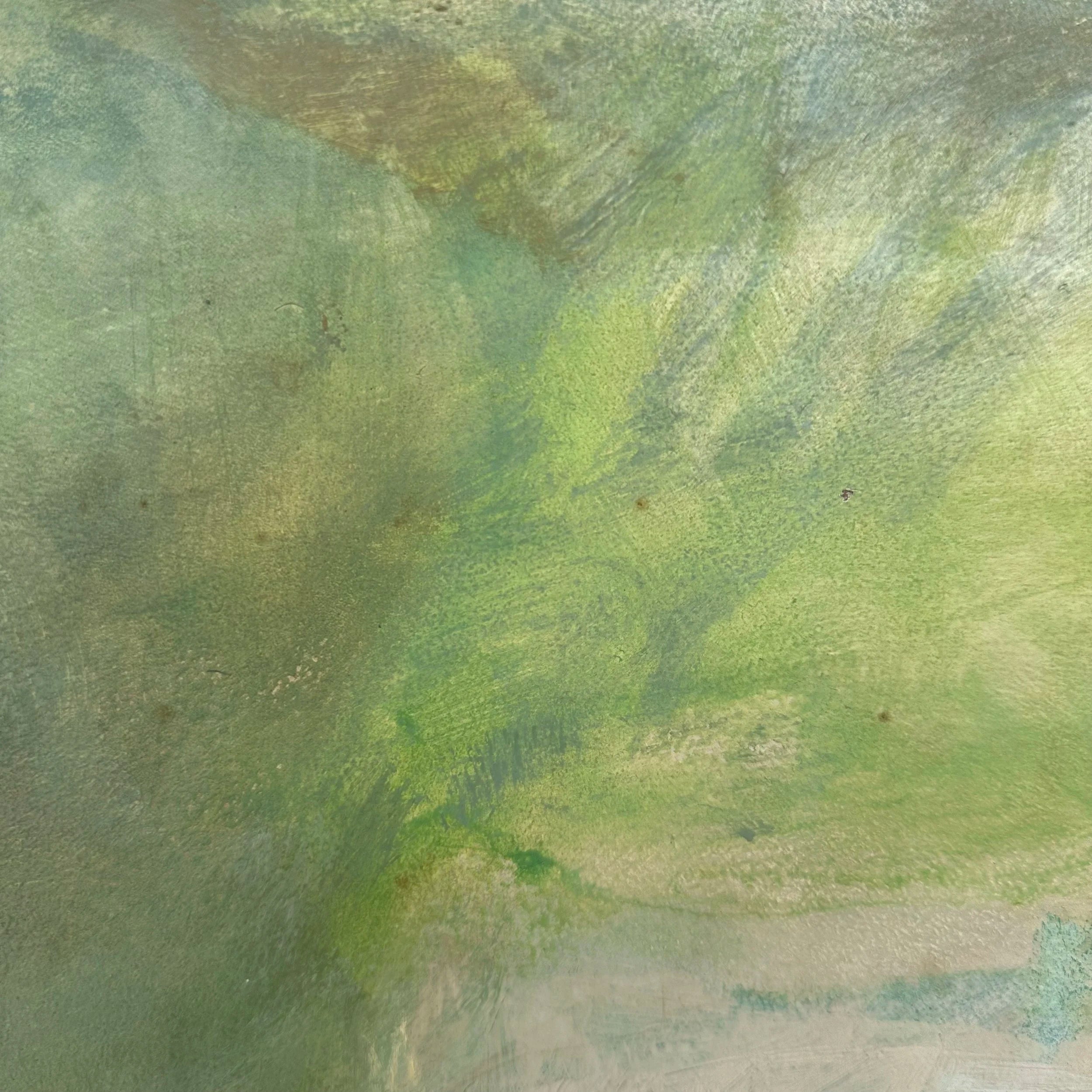 Mid 20th Century Framed Abstract Painting by H Norman Schnepf Titled “Emerging Solids I”