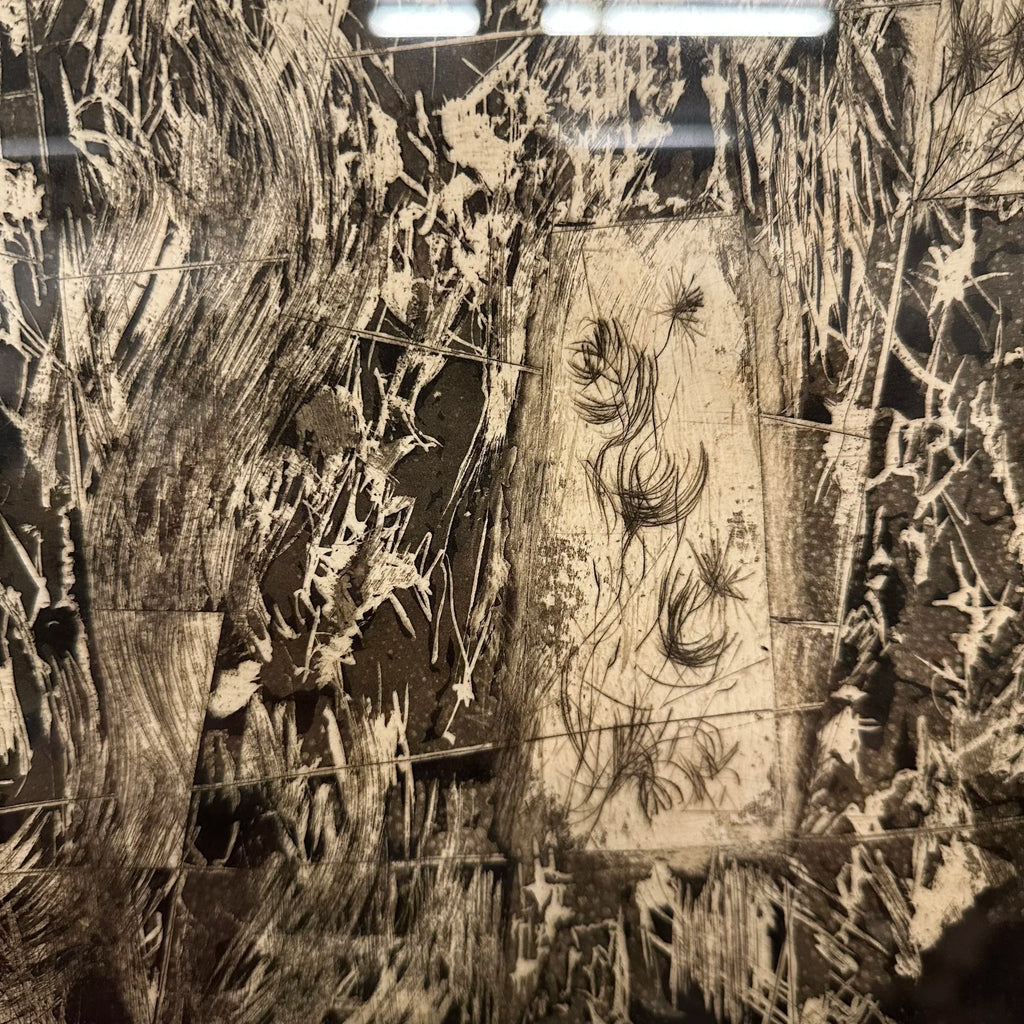 1961 Abstract Studio Proof “Garden” by H Norman Schnepf Block Print