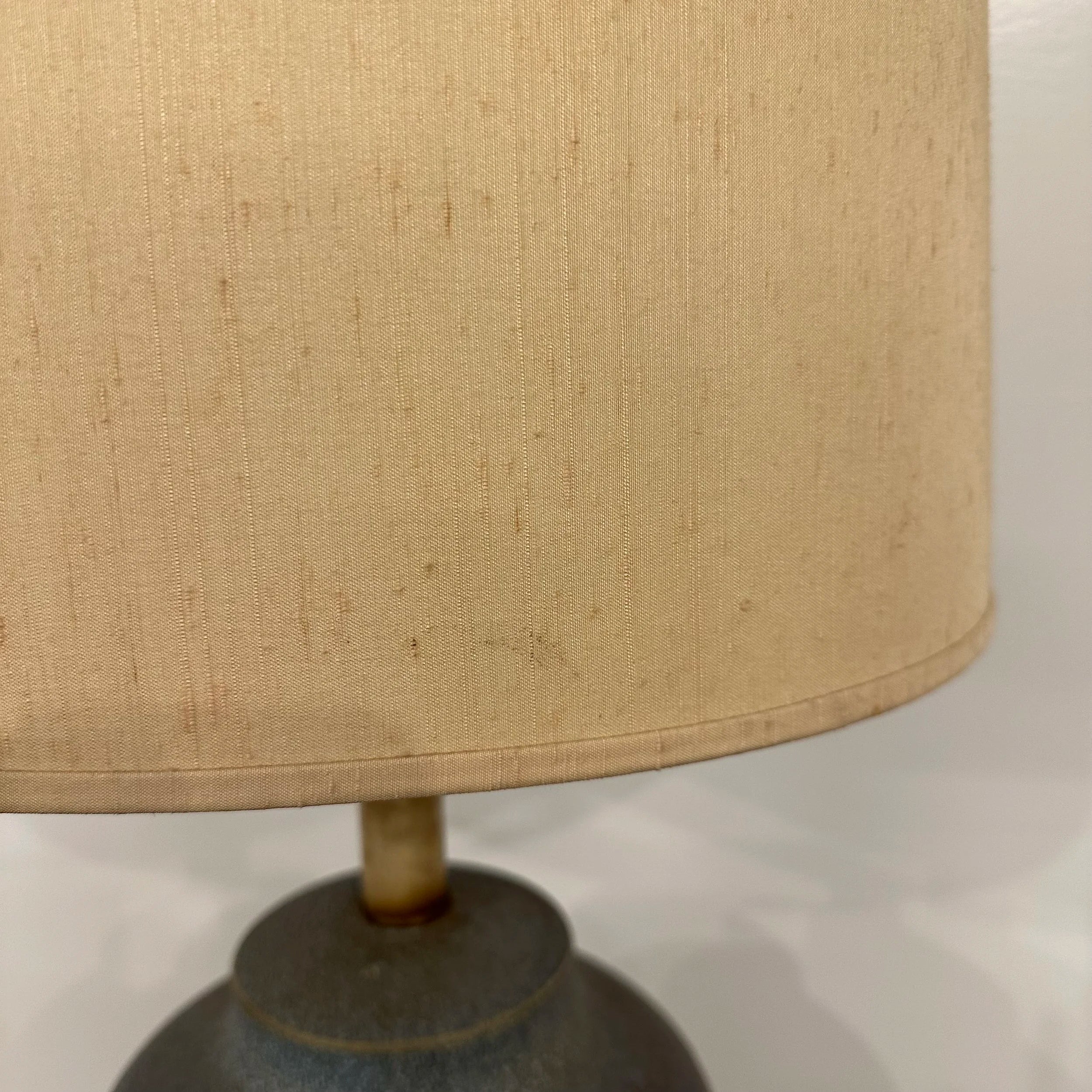Mid 20th Century Italian Ceramic Glazed Floral Table Lamp