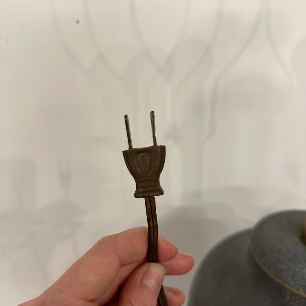 Mid 20th Century Italian Ceramic Glazed Floral Table Lamp