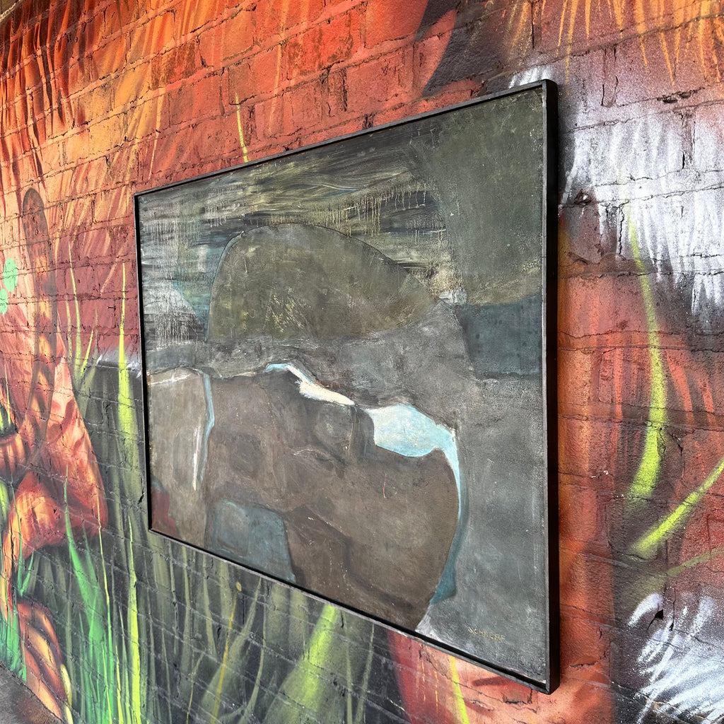 Mid 20th Century Abstract Painting by H Norman Schnepf