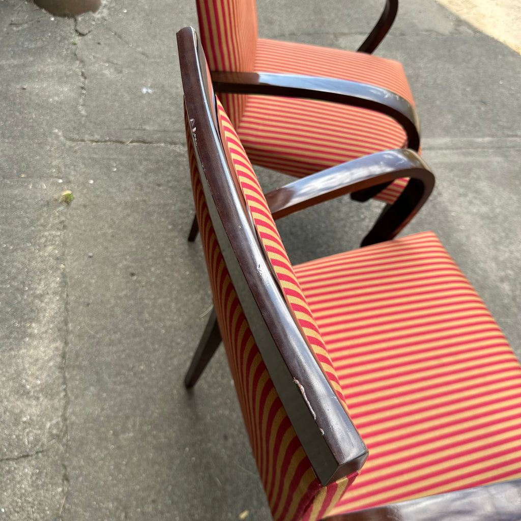 Set of 6 Dakota Jackson PFM Royale Arm Dining Chairs