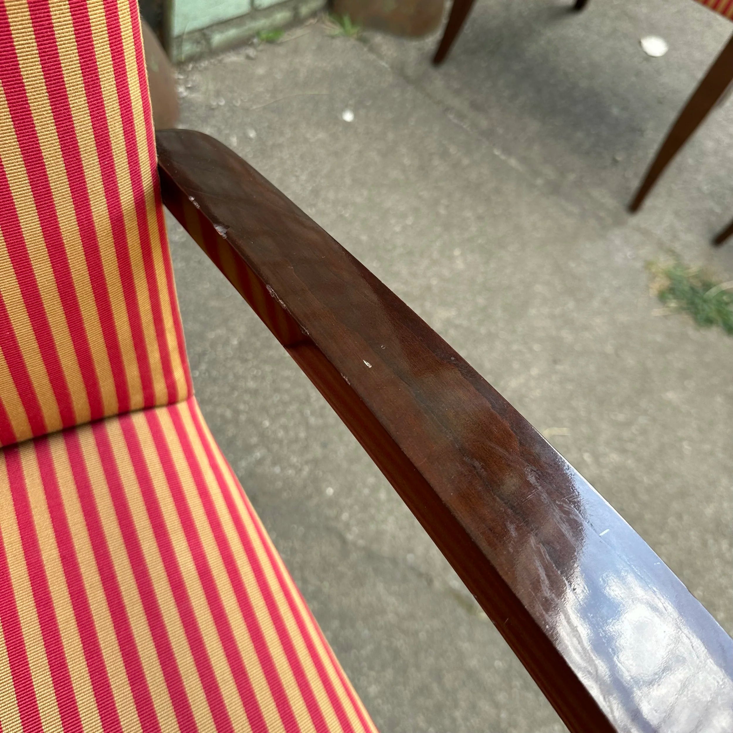 Set of 6 Dakota Jackson PFM Royale Arm Dining Chairs