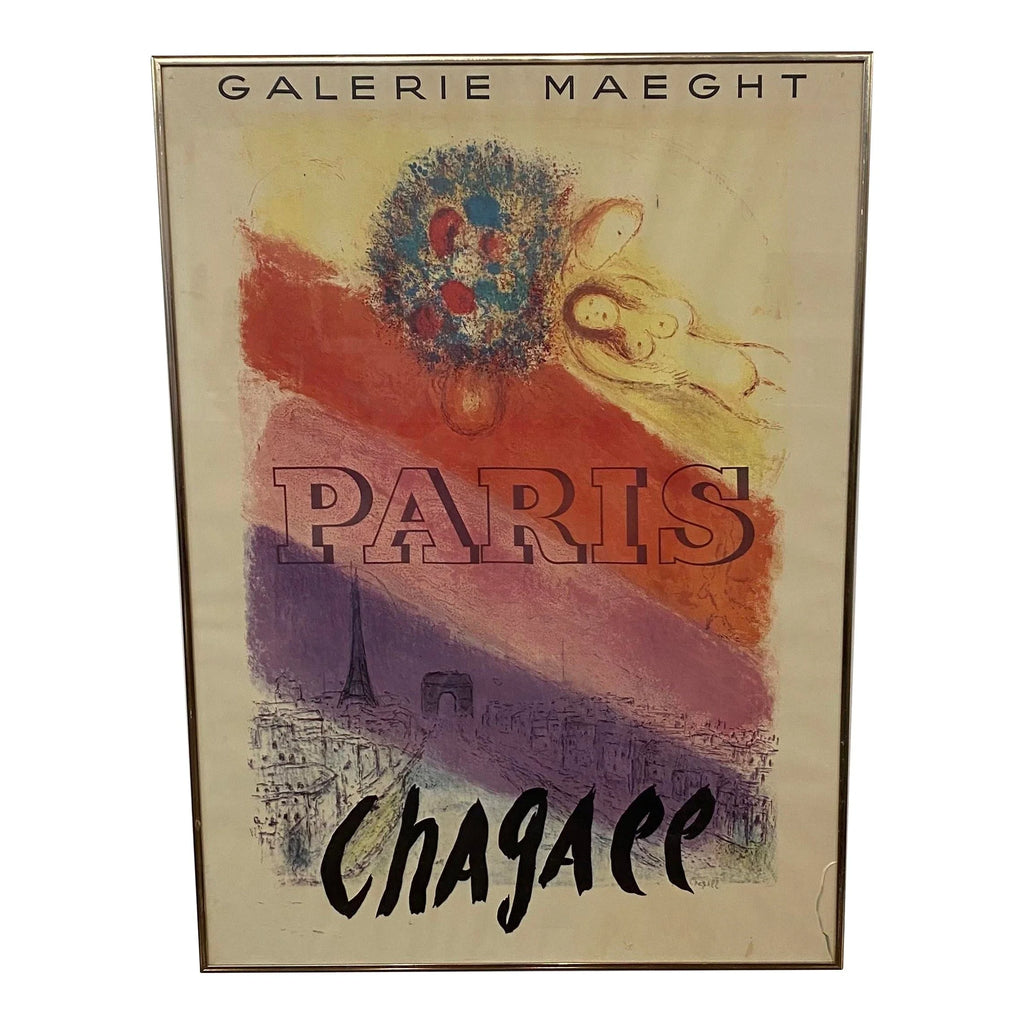Original Galerie Maeght Paris Poster for Chagall Exhibit 1954