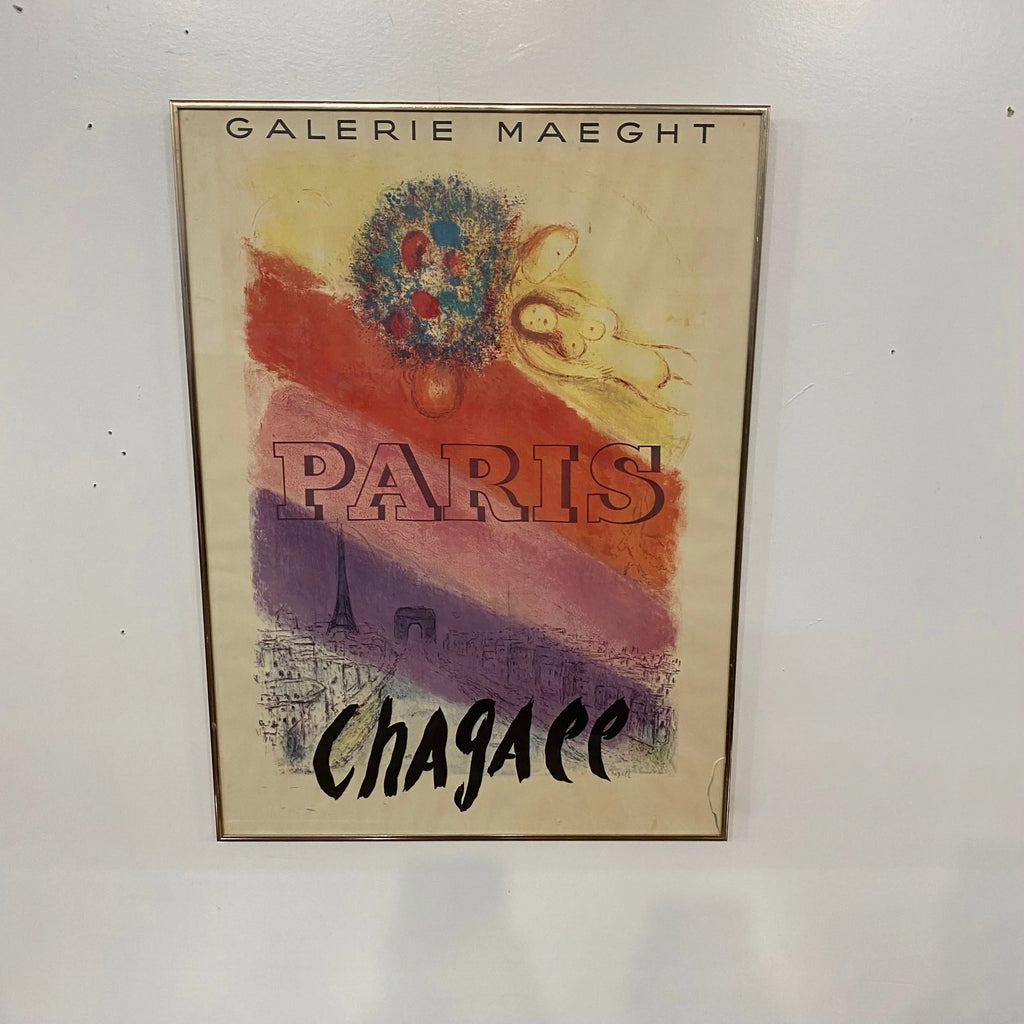Original Galerie Maeght Paris Poster for Chagall Exhibit 1954