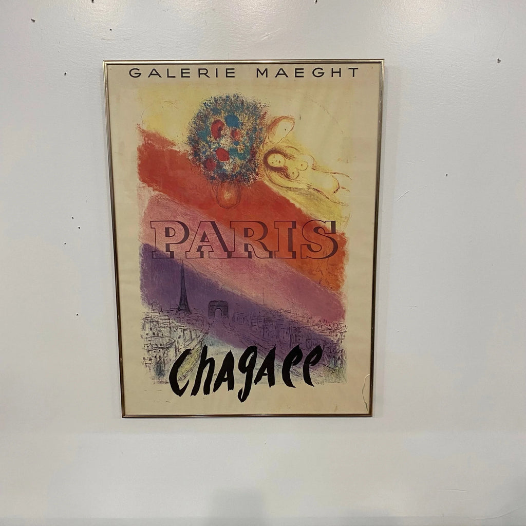 Original Galerie Maeght Paris Poster for Chagall Exhibit 1954