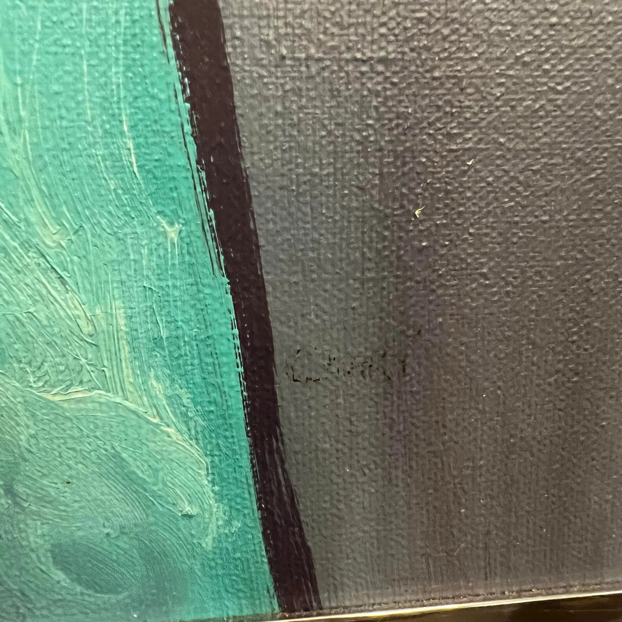 Framed Abstract Painting 1980’s American