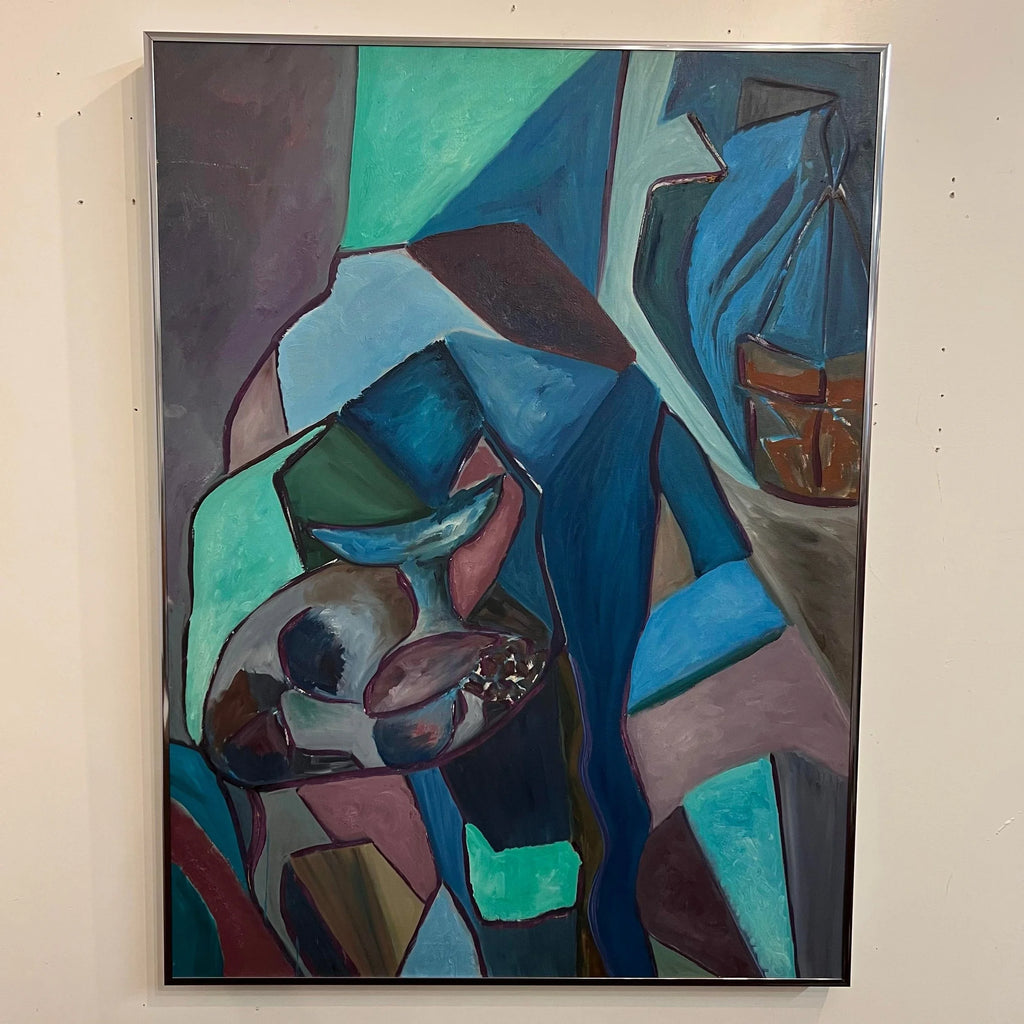 Framed Abstract Painting 1980’s American