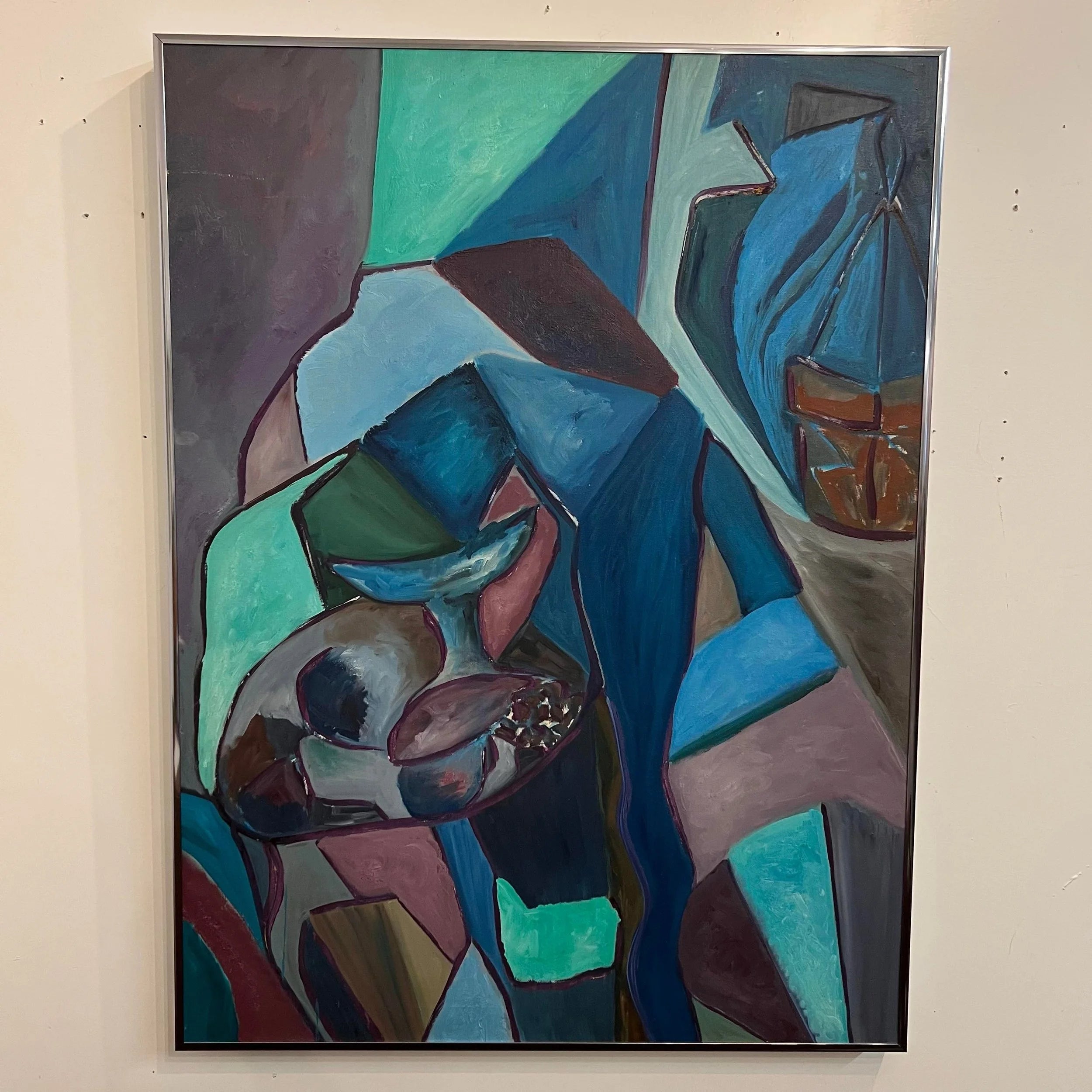 Framed Abstract Painting 1980’s American