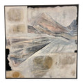 Late 20th Century Postmodern Mountain Landscape Mixed-Media Painting by Ina Takashima, Framed